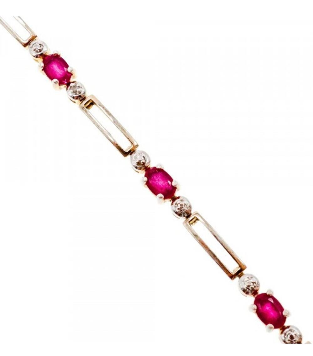 925 Sterling Silver Gold Plated Topaz Bracelet